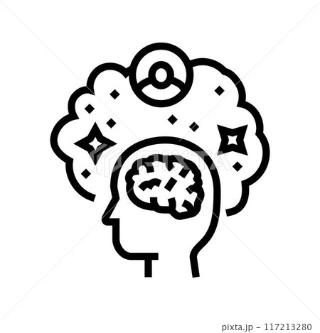 consciousness unsolved mystery line icon vector illustration consciousness unsolved mystery line icon vector illustration 117213280