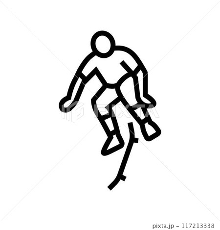 freestyle skating line icon vector illustration 117213338