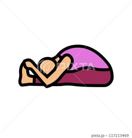 seated forward bend paschimottanasana yoga color icon vector illustration seated forward bend paschimottanasana yoga color icon vector illustration 117213469