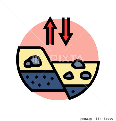 plate tectonics unsolved mystery color icon vector illustration plate tectonics unsolved mystery color icon vector illustration 117213559