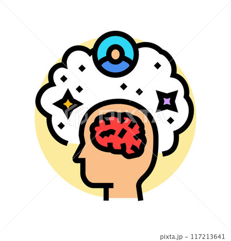 consciousness unsolved mystery color icon vector illustration 117213641