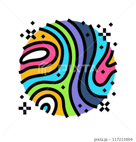 psychedelic visuals rave retro color icon vector illustration psychedelic visuals rave retro color icon vector illustration 117213804