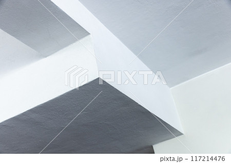 Abstract white minimal architecture background, interior fragment 117214476