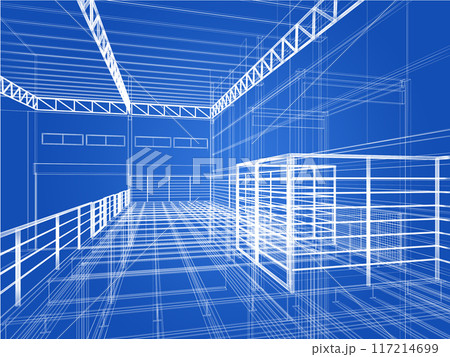 3d rendering of interior warehouse 3d rendering of interior warehouse 117214699