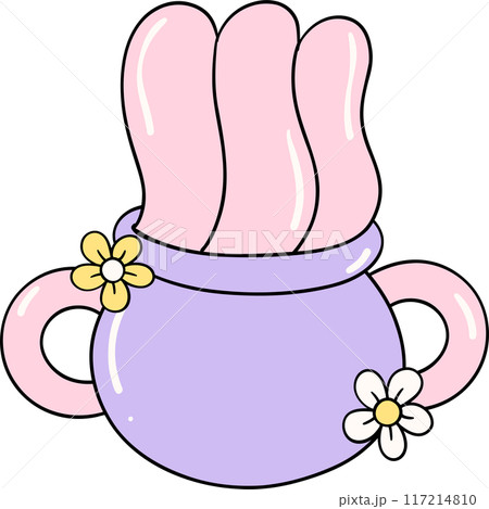 Cute Pastel Halloween Floral cauldron Groovy Retro Cartoon Character Girly Coquette Flower Doodle Cute Pastel Halloween Floral cauldron Groovy Retro Cartoon Character Girly Coquette Flower Doodle 117214810