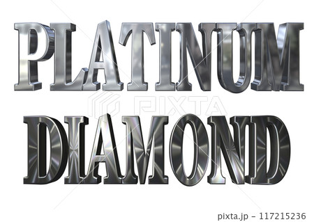 3DCG立体文字「プラチナ,ダイヤモンド」PLATINUM,DIAMOND 3DCG立体文字「プラチナ,ダイヤモンド」PLATINUM,DIAMOND 117215236