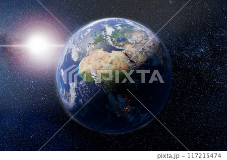 image of the earth seen from space. 3d render. 117215474