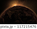 image of the earth seen from space. 3d render. 117215476