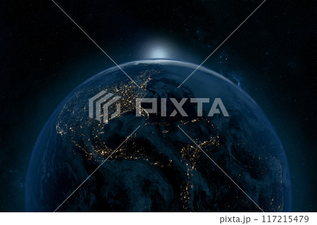 image of the earth seen from space. 3d render. 117215479