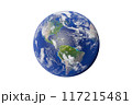 isolated earth on white background. 117215481