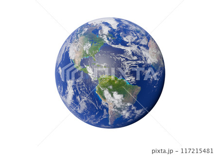 isolated earth on white background. isolated earth on white background. 117215481