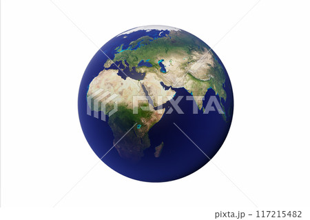 isolated earth on white background. isolated earth on white background. 117215482