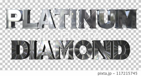 3DCG立体文字「プラチナ,ダイヤモンド」PLATINUM,DIAMOND 3DCG立体文字「プラチナ,ダイヤモンド」PLATINUM,DIAMOND 117215745
