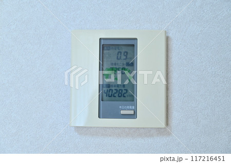 太陽光発電・ソーラー発電・モニター　ソーラーパネル　再生可能エネルギー　 117216451