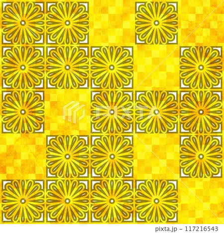 金色の菊菱模様 117216543