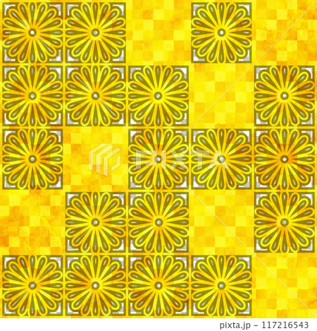 金色の菊菱模様 117216543