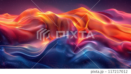 Abstract background with colorful liquid shapes, dark gradient color background 117217012