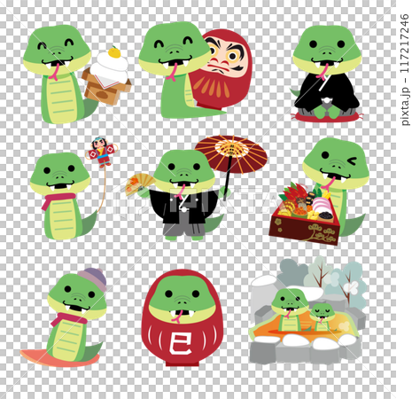 年賀状　2025年　巳年 117217246