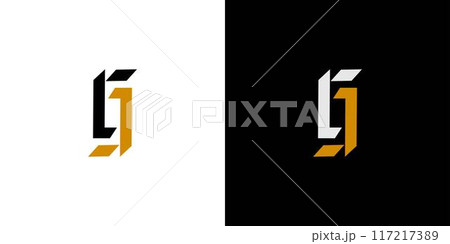Modern and Unique letter GJ initials logo design 117217389