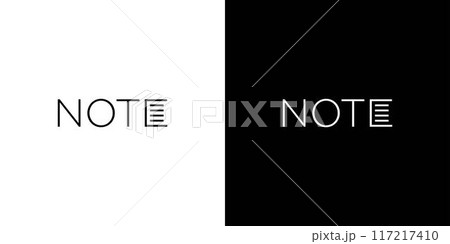 Simple and modern note logo designのイラスト素材 [117217410] - PIXTA