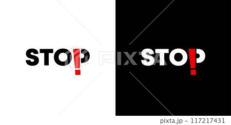 Unique and simple Stop logo design Unique and simple Stop logo design 117217431