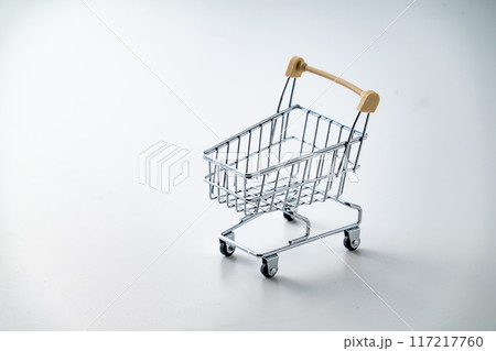 Shopping cart on a white background. 117217760