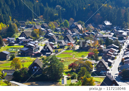 秋　白川郷　荻町地区 117218046