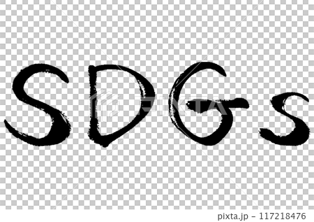 筆タッチのSDGsの文字のイラスト 117218476