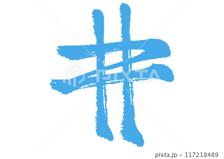 筆タッチのハッシュタグの文字のイラスト 117218489