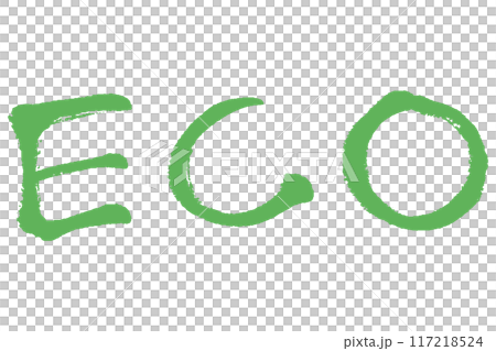 ECO 字母的筆觸插圖 ECO 字母的筆觸插圖 117218524