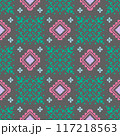 vector seamless pattern with pixel elements 117218563