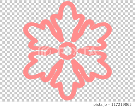 Pop snowflake illustration material Pop snowflake illustration material 117219863