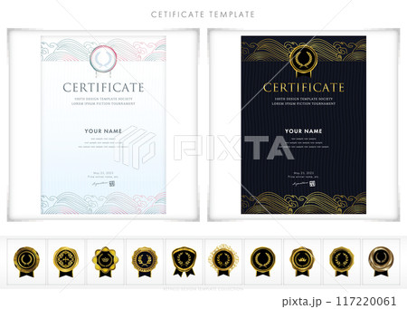 賞状、招待状、表彰状の縦型デザインテンプレート217 賞状、招待状、表彰状の縦型デザインテンプレート217 117220061