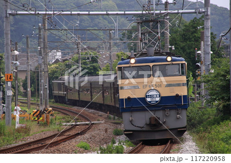 初夏の横須賀線を走るEF65-501号機牽引の「レトロ横濱」号_2009/6/27撮影 117220958