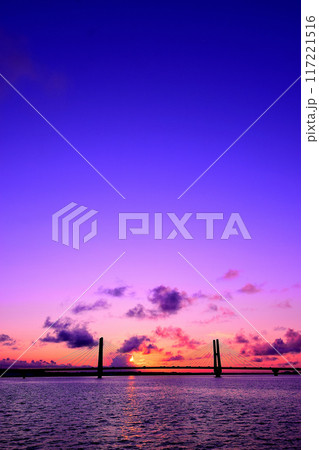銚子大橋の夕景 銚子大橋の夕景 117221516