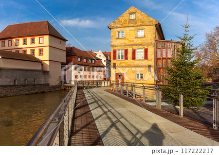 Bridge over Regnitz River, Bamberg, Germany 117222217