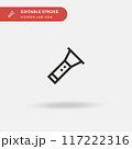 Lantern Simple vector icon. Illustration symbol design template for web mobile UI element. Perfect color modern pictogram on editable stroke. Lantern icons for your business project 117222316