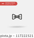 Bow Tie Simple vector icon. Illustration symbol design template for web mobile UI element. Perfect color modern pictogram on editable stroke. Bow Tie icons for your business project 117222321