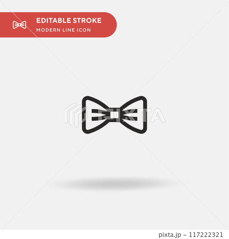 Bow Tie Simple vector icon. Illustration symbol design template for web mobile UI element. Perfect color modern pictogram on editable stroke. Bow Tie icons for your business project Bow Tie Simple vector icon. Illustration symbol design template for web mobile UI element. Perfect color modern pictogram on editable stroke. Bow Tie icons for your business project 117222321