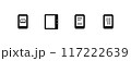 電子書籍リーダーのベクターアイコンセット 117222639