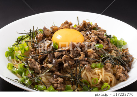 冷やしナスの肉味噌まぜ麺 冷やしナスの肉味噌まぜ麺 117222770