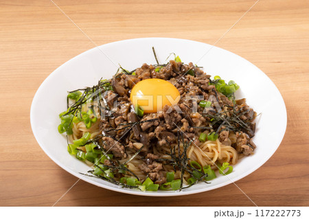 冷やしナスの肉味噌まぜ麺 冷やしナスの肉味噌まぜ麺 117222773