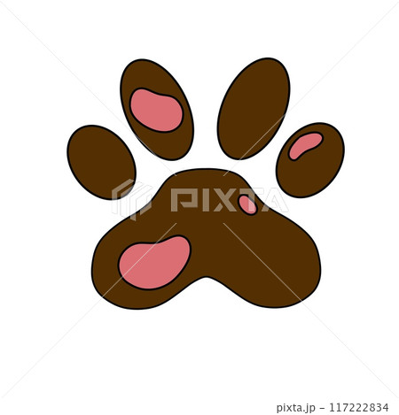 Dog Paw. frame of dog tracks and trails. Dog or cat cute paw print illustration. Best used for pet care, pet-friendly logo. Dog Paw. frame of dog tracks and trails. Dog or cat cute paw print illustration. Best used for pet care, pet-friendly logo. 117222834
