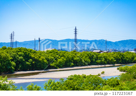 【京都風景】宇治川の緩やかな流れ（観月橋から宇治橋まで） 117223167