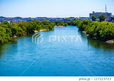 【京都風景】宇治川の緩やかな流れ（観月橋から宇治橋まで） 117223723