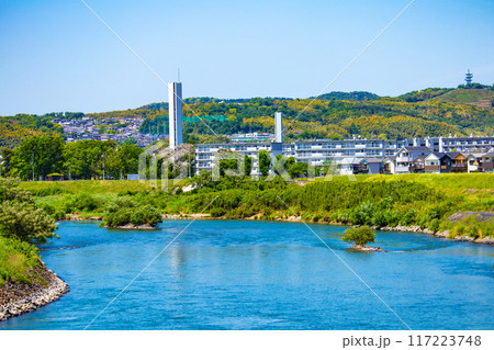 【京都風景】宇治川の緩やかな流れ(観月橋から宇治橋まで) 【京都風景】宇治川の緩やかな流れ(観月橋から宇治橋まで) 117223748