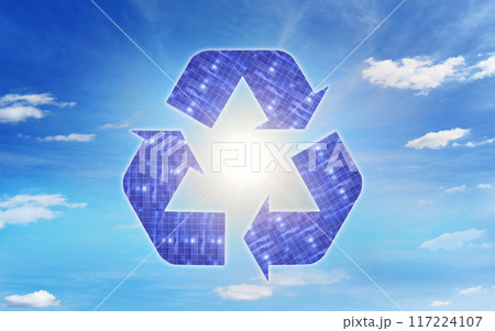 Solar power generation system from solar panels Clean technology for a better future from the point of view of energy recycling 117224107