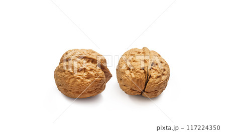 Walnuts isolated on white background Walnuts isolated on white background 117224350