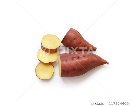 sweet potato isolated on white background sweet potato isolated on white background 117224406
