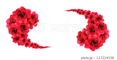handmade paper rose flower on white background love valentine mother womens day relationship romantic wedding template handmade paper rose flower on white background love valentine mother womens day relationship romantic wedding template 117224536